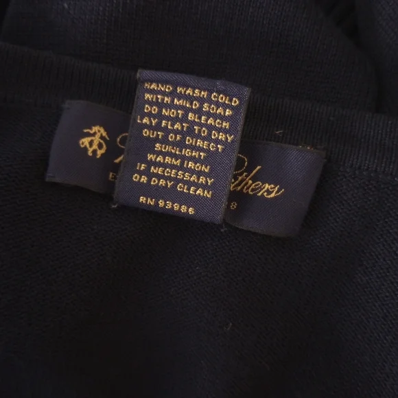 Brooks Brothers Silk Cardigan Twin Sweater Set Women's Navy Blue Button Sz Small - Picture 11 of 11